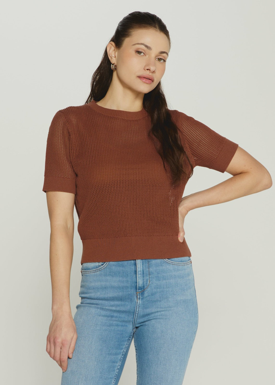 7Diamonds Selene Open Knit Top