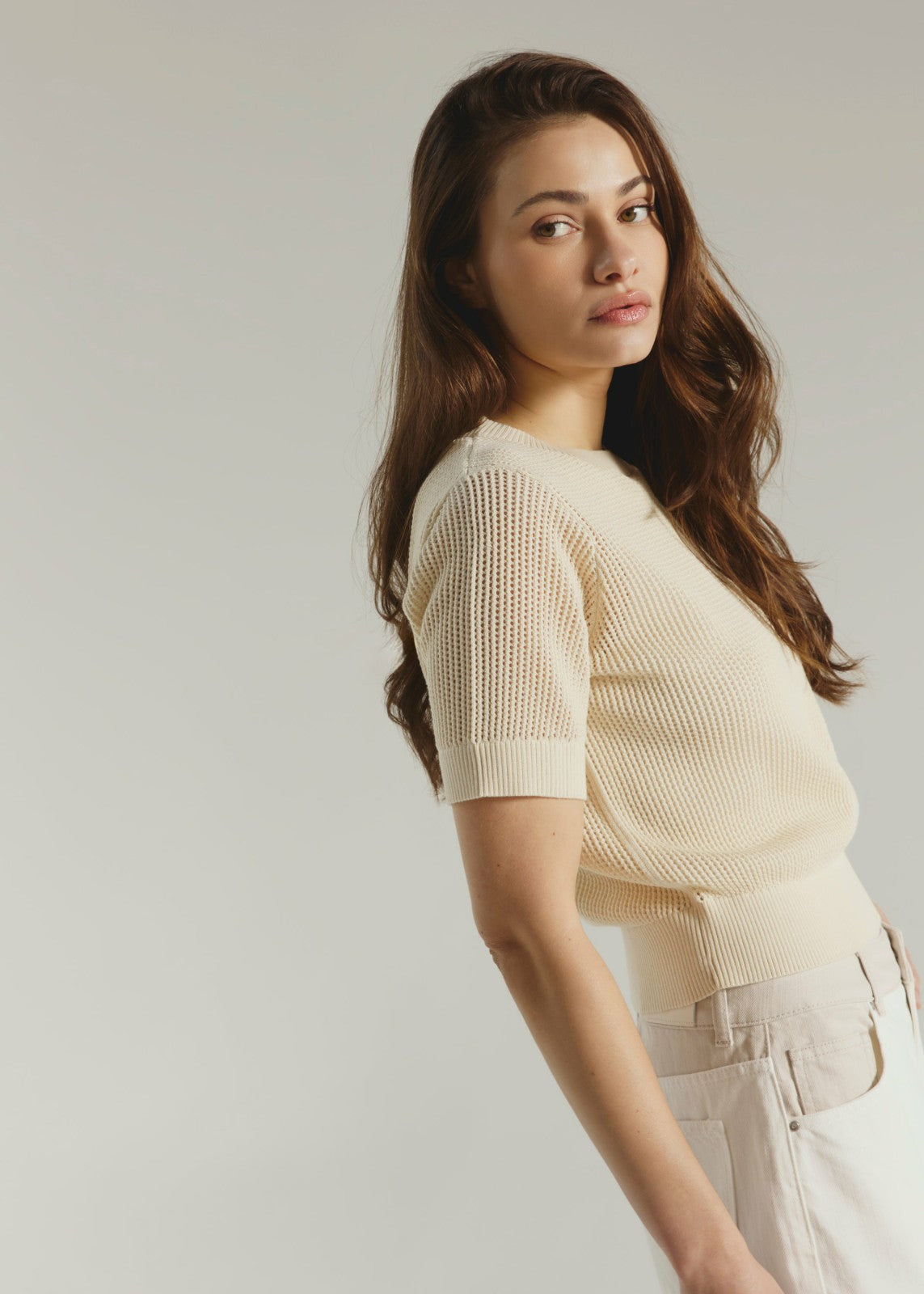 7Diamonds Selene Open Knit Top