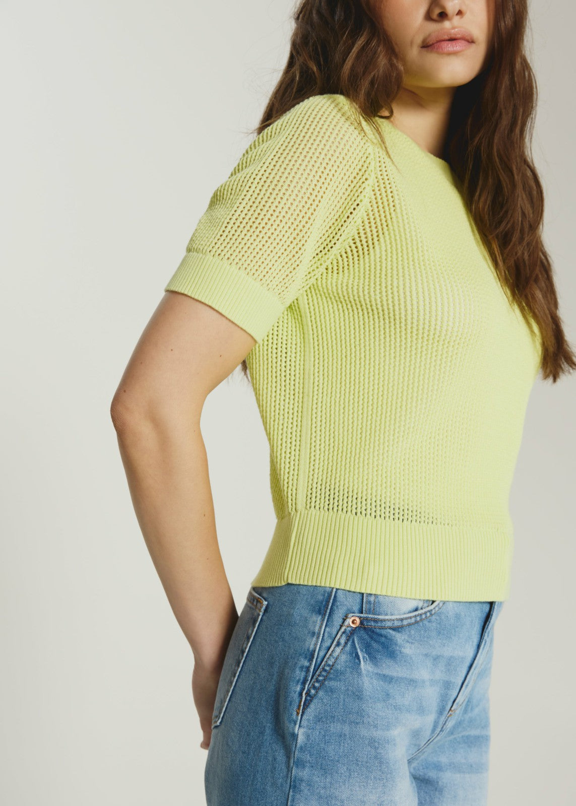 7Diamonds Selene Open Knit Top