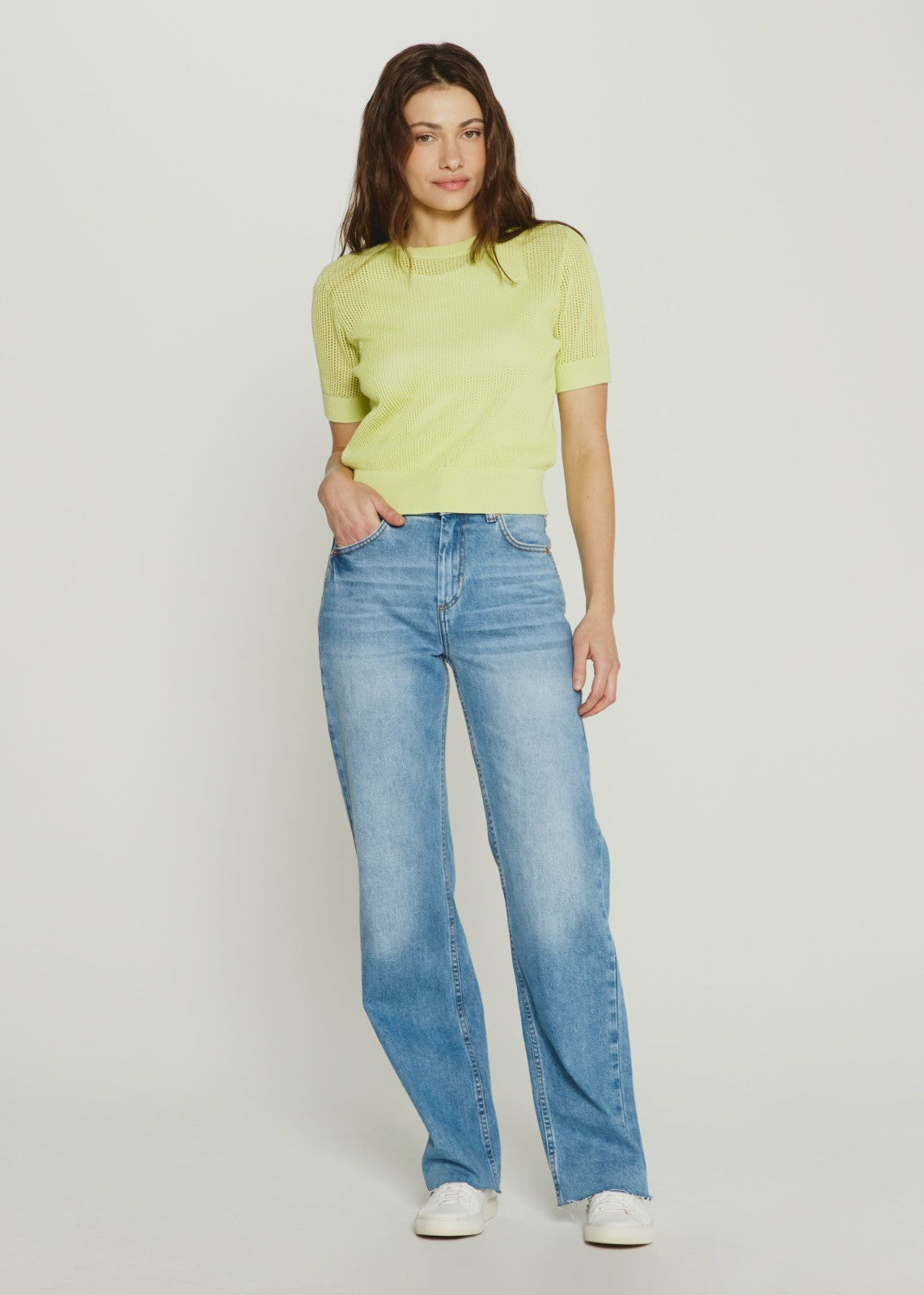 7Diamonds Selene Open Knit Top