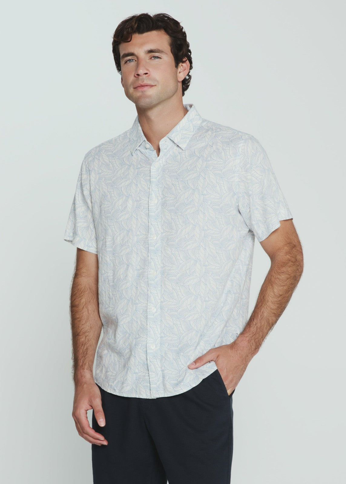 7Diamonds Oasis Linen Botanical Shirt