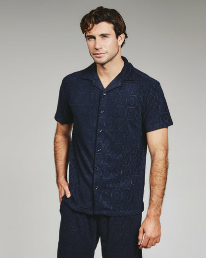 7Diamonds Ponce Terry Cloth Camp Shirt