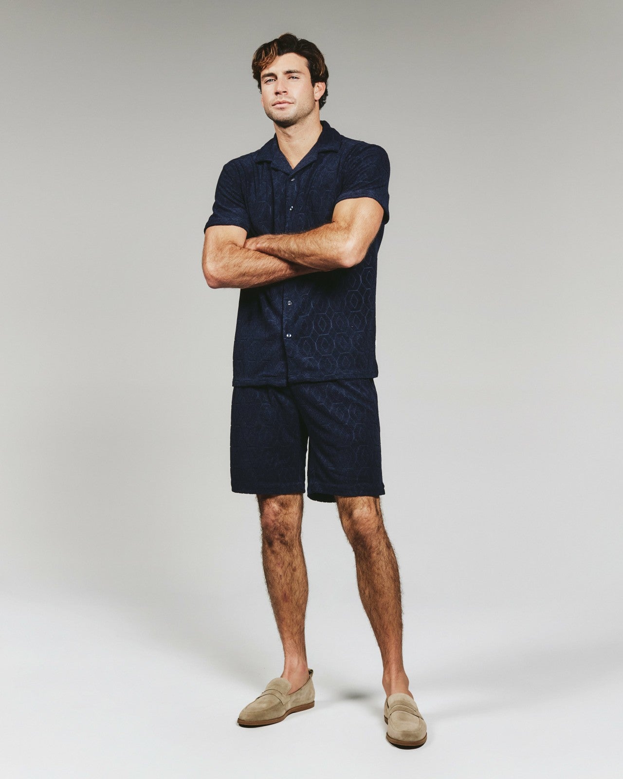 7Diamonds Ponce Terry Cloth Camp Shirt