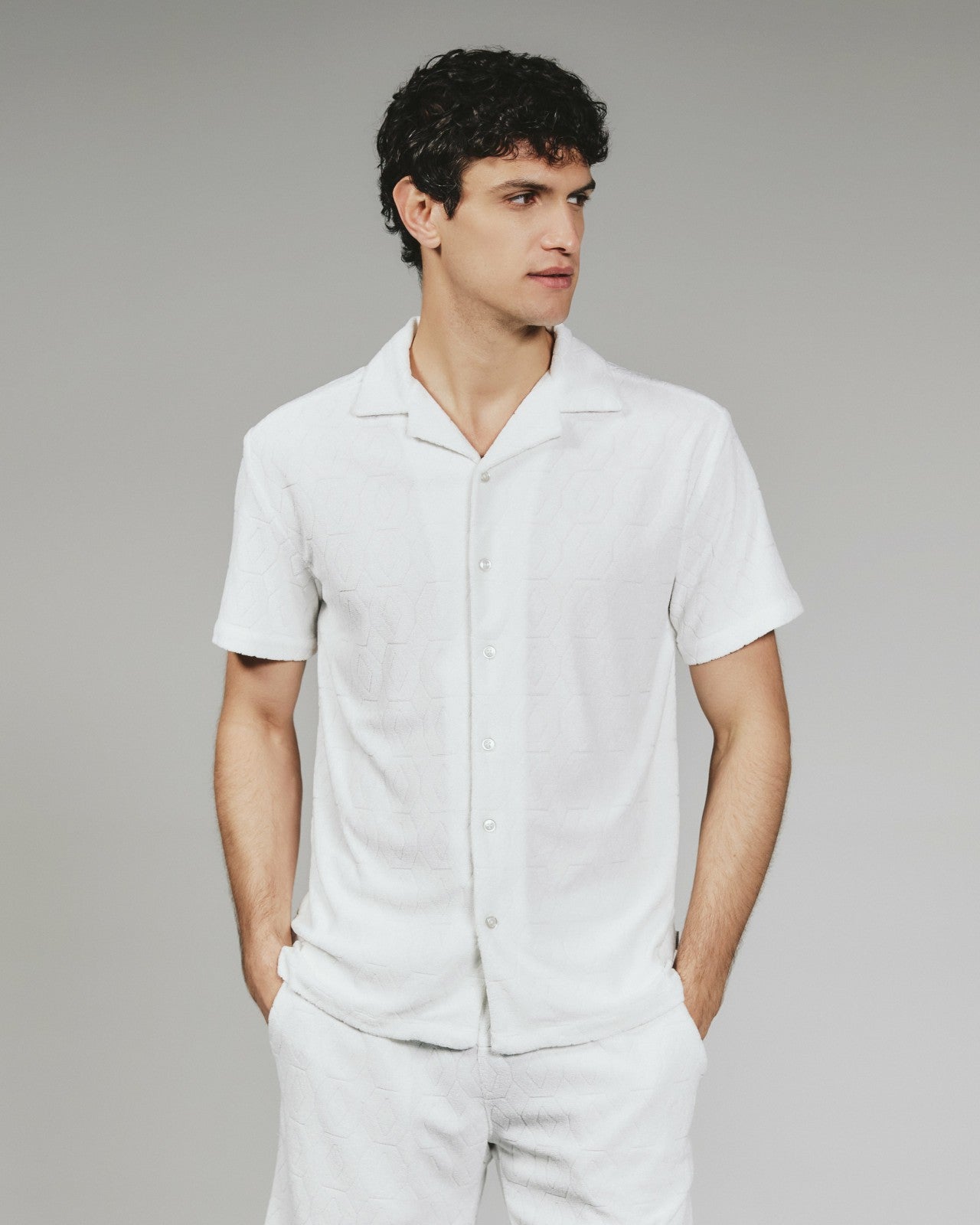 7Diamonds Ponce Terry Cloth Camp Shirt