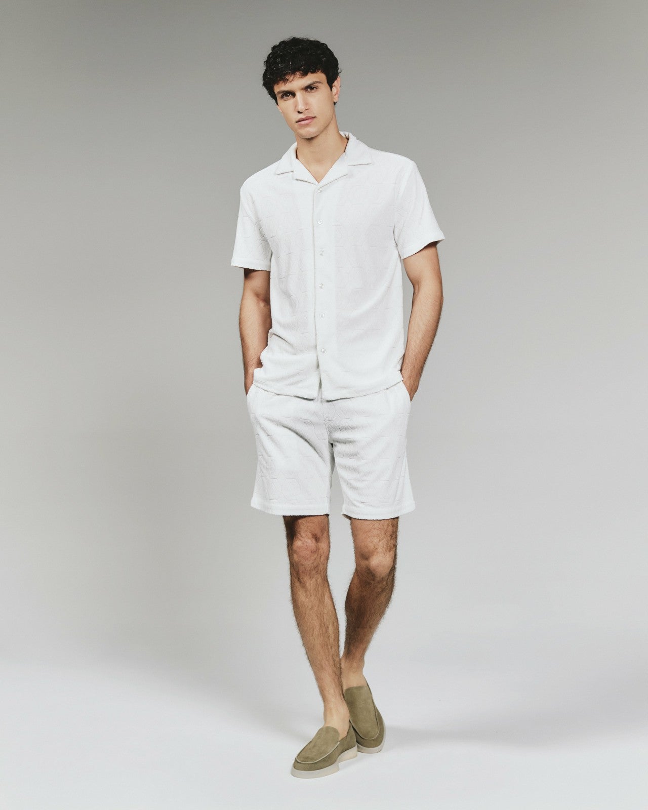 7Diamonds Ponce Terry Cloth Camp Shirt