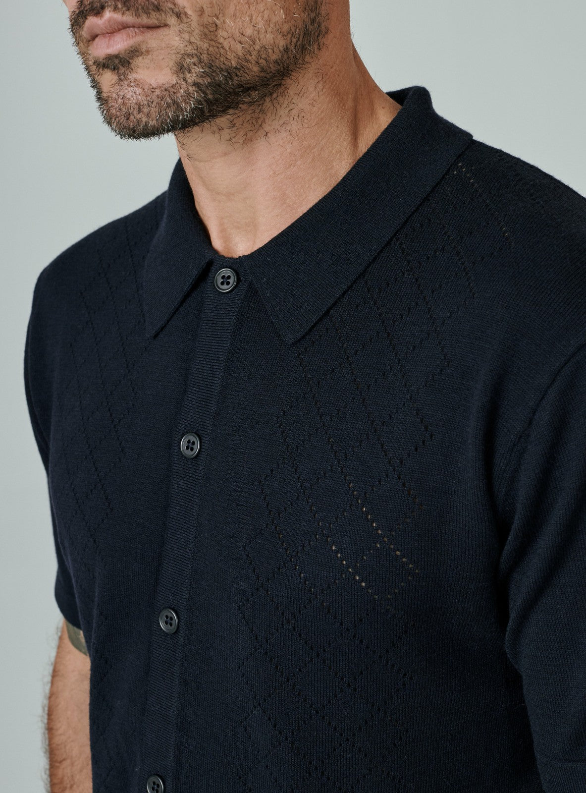 7Diamonds Venice Button Down Knit Polo