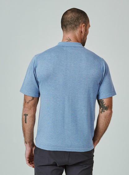 7Diamonds Venice Button Down Knit Polo