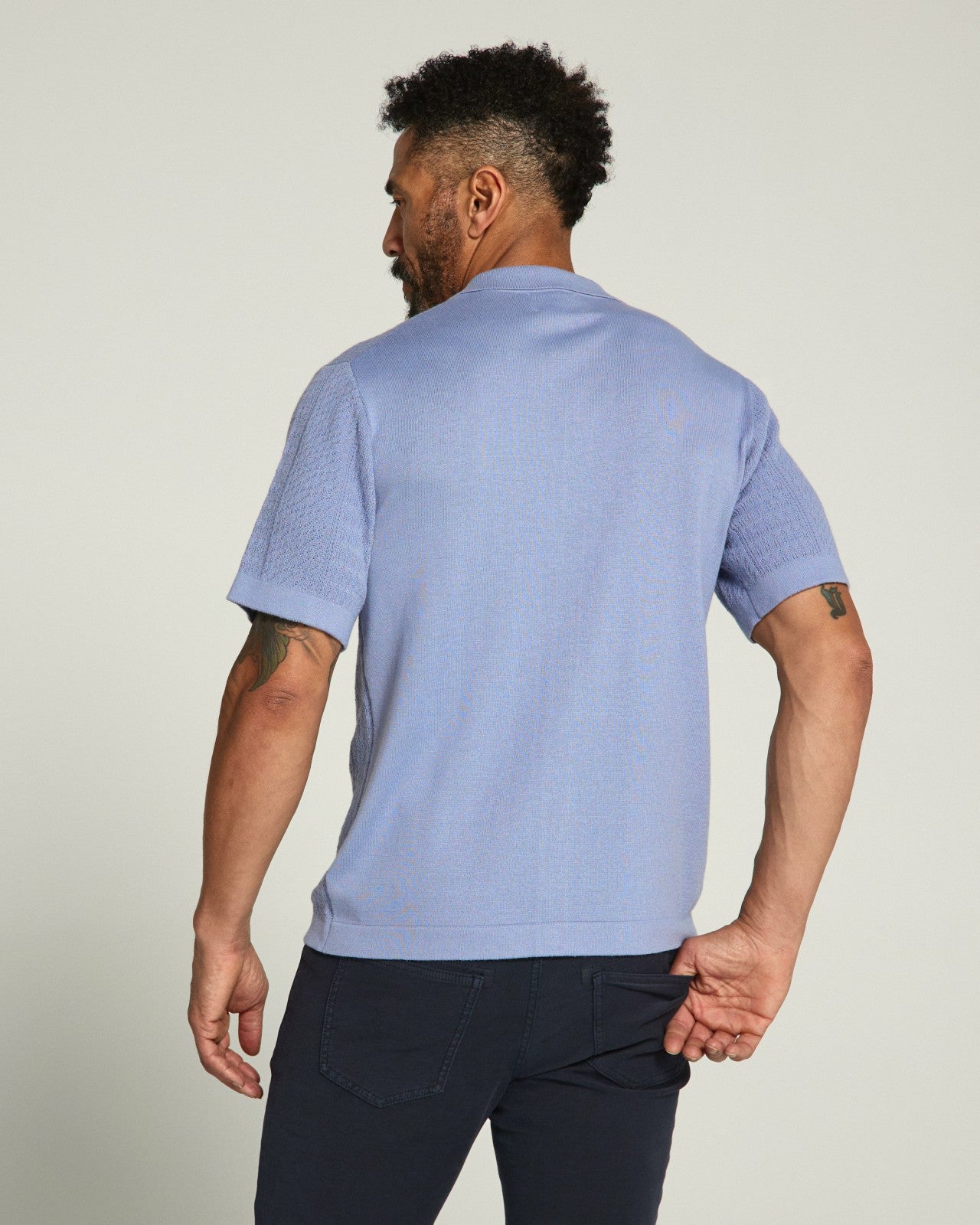 7Diamonds Jonas Button Up Knit Polo