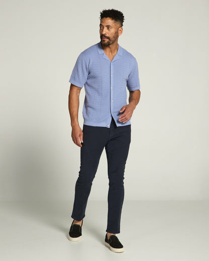 7Diamonds Jonas Button Up Knit Polo