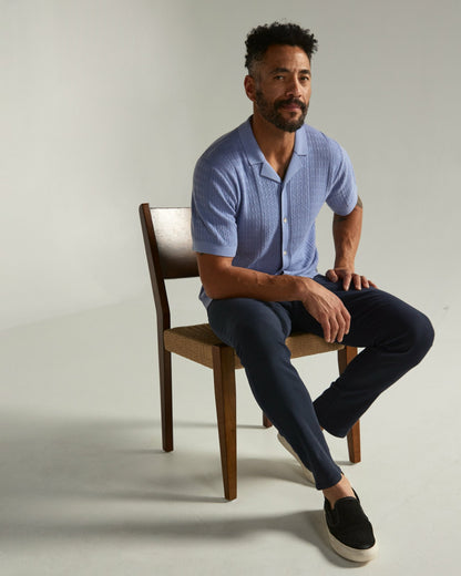7Diamonds Jonas Button Up Knit Polo