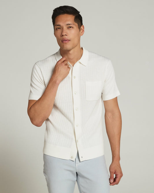 7Diamonds Haiden Button Up Knit Polo