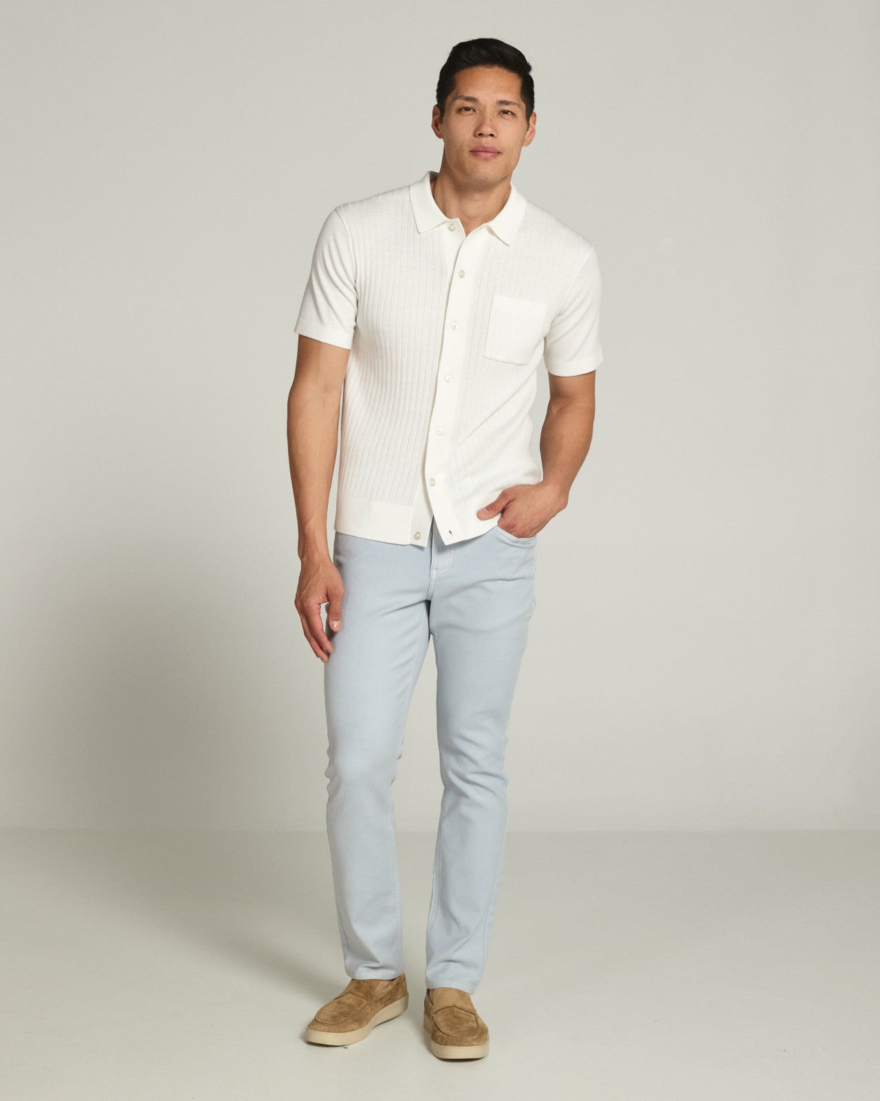 7Diamonds Haiden Button Up Knit Polo
