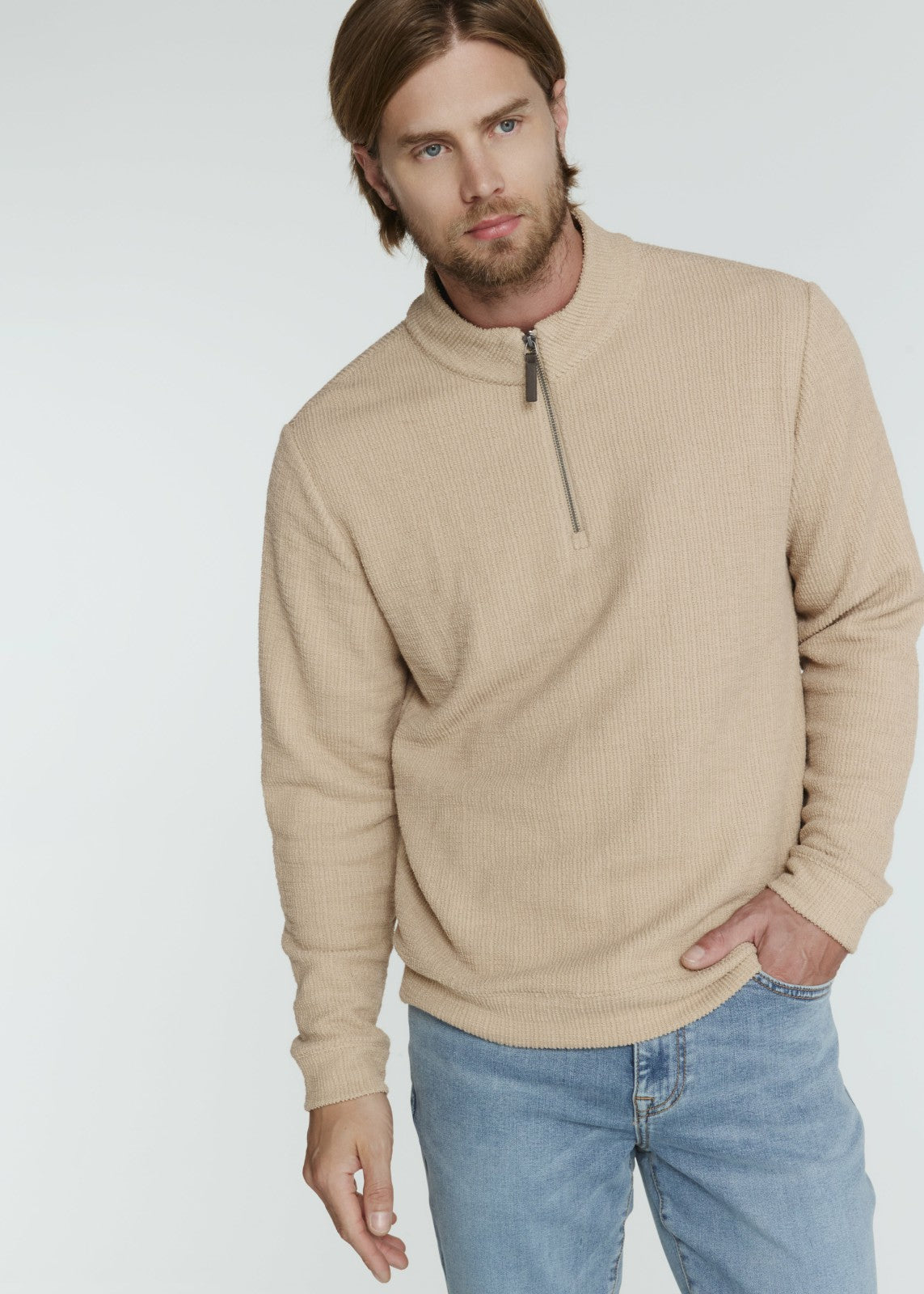 7Diamonds Monterey Textured Quarter Zip Pullover