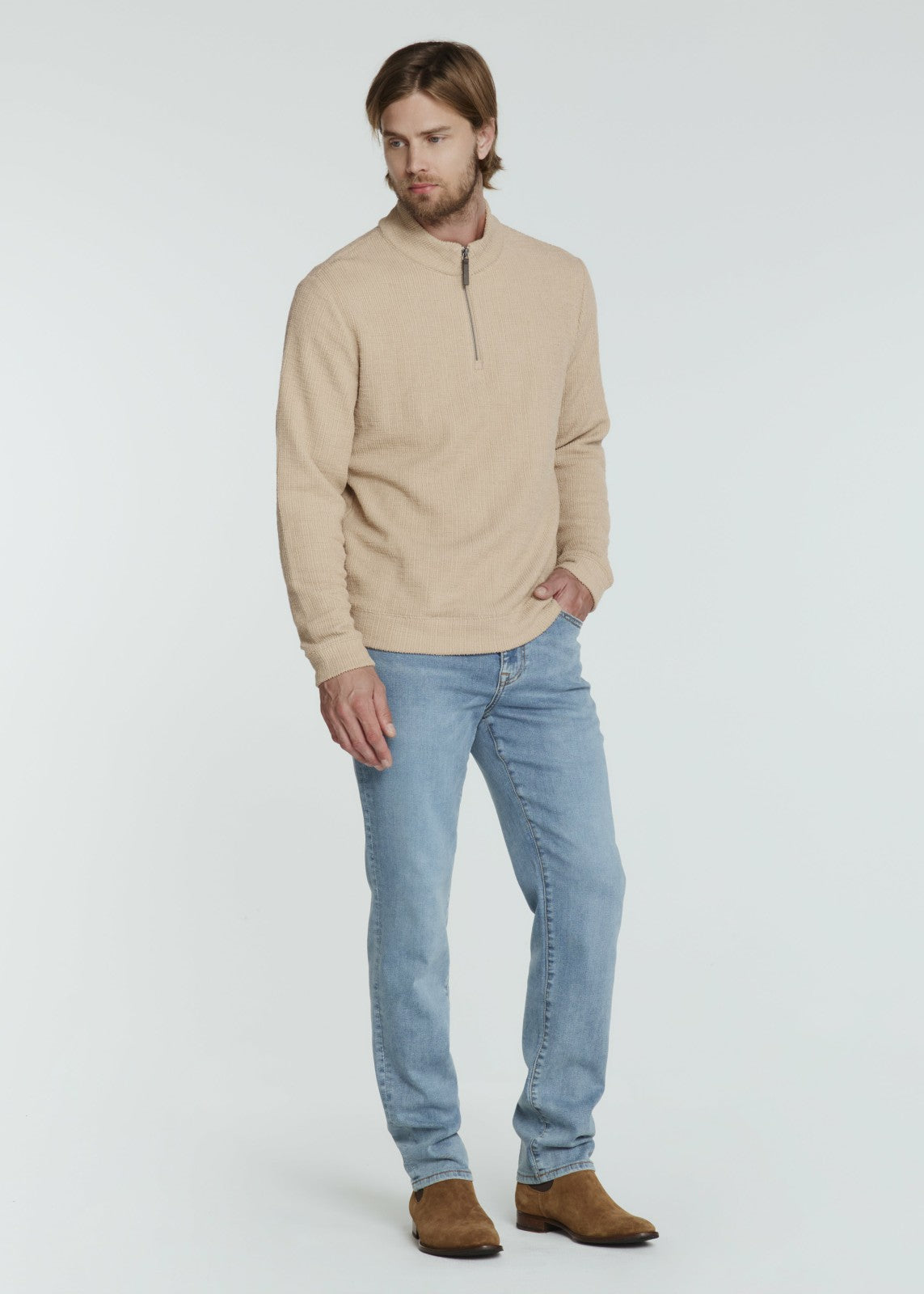 7Diamonds Monterey Textured Quarter Zip Pullover