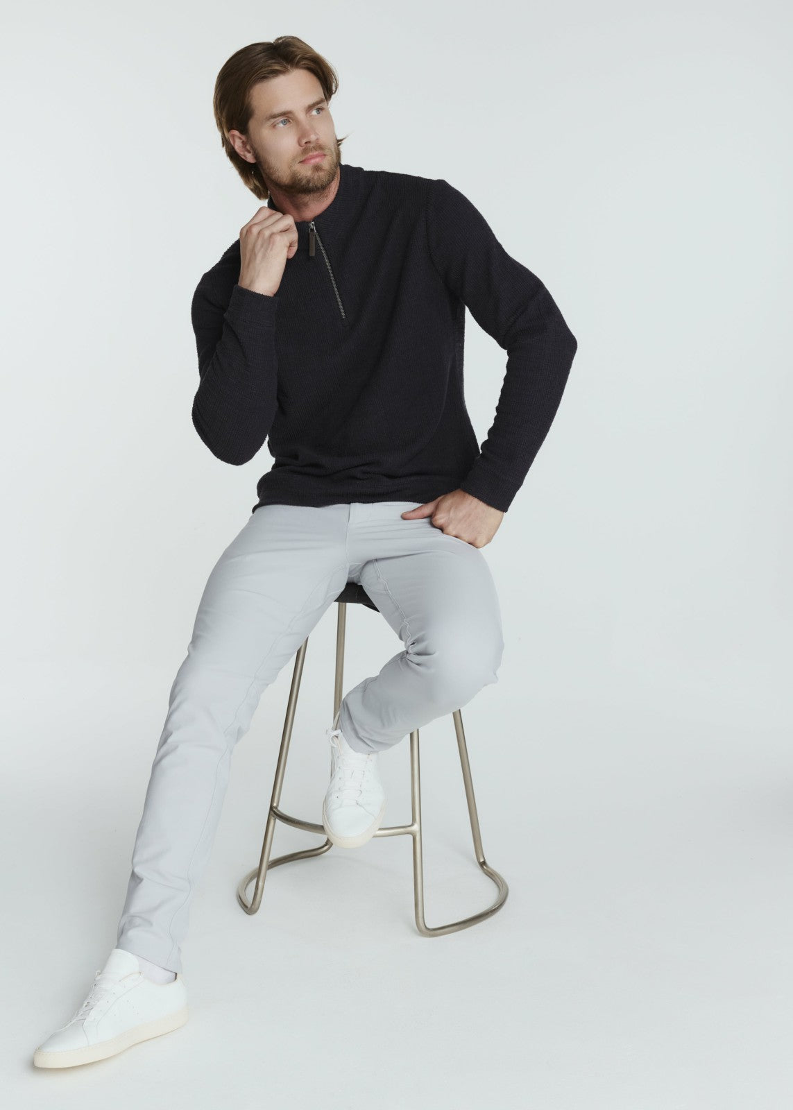 7Diamonds Monterey Textured Quarter Zip Pullover