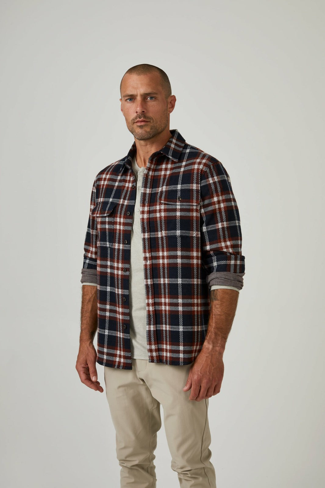 7Diamonds Generation Plaid Long Sleeve Shirt
