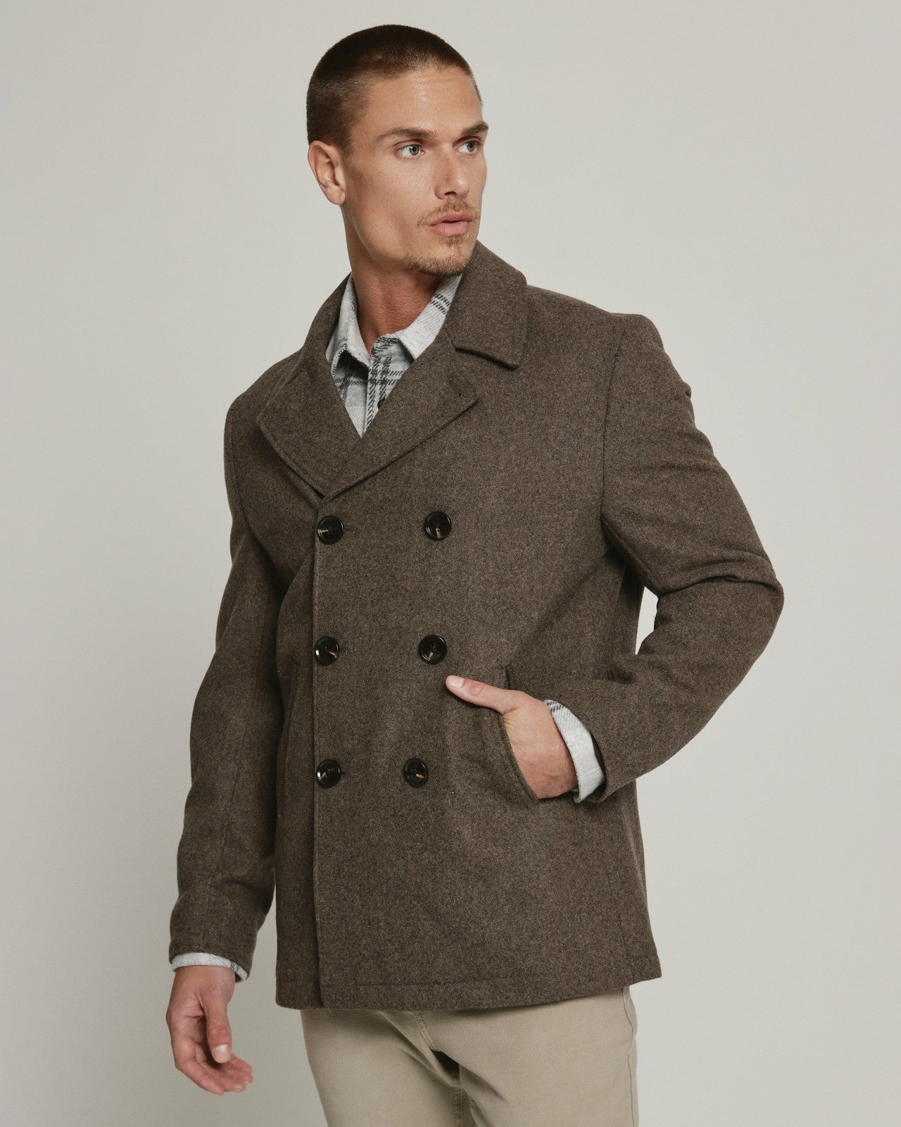 7Diamonds Generation Wool Peacoat