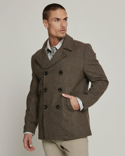 7Diamonds Generation Wool Peacoat