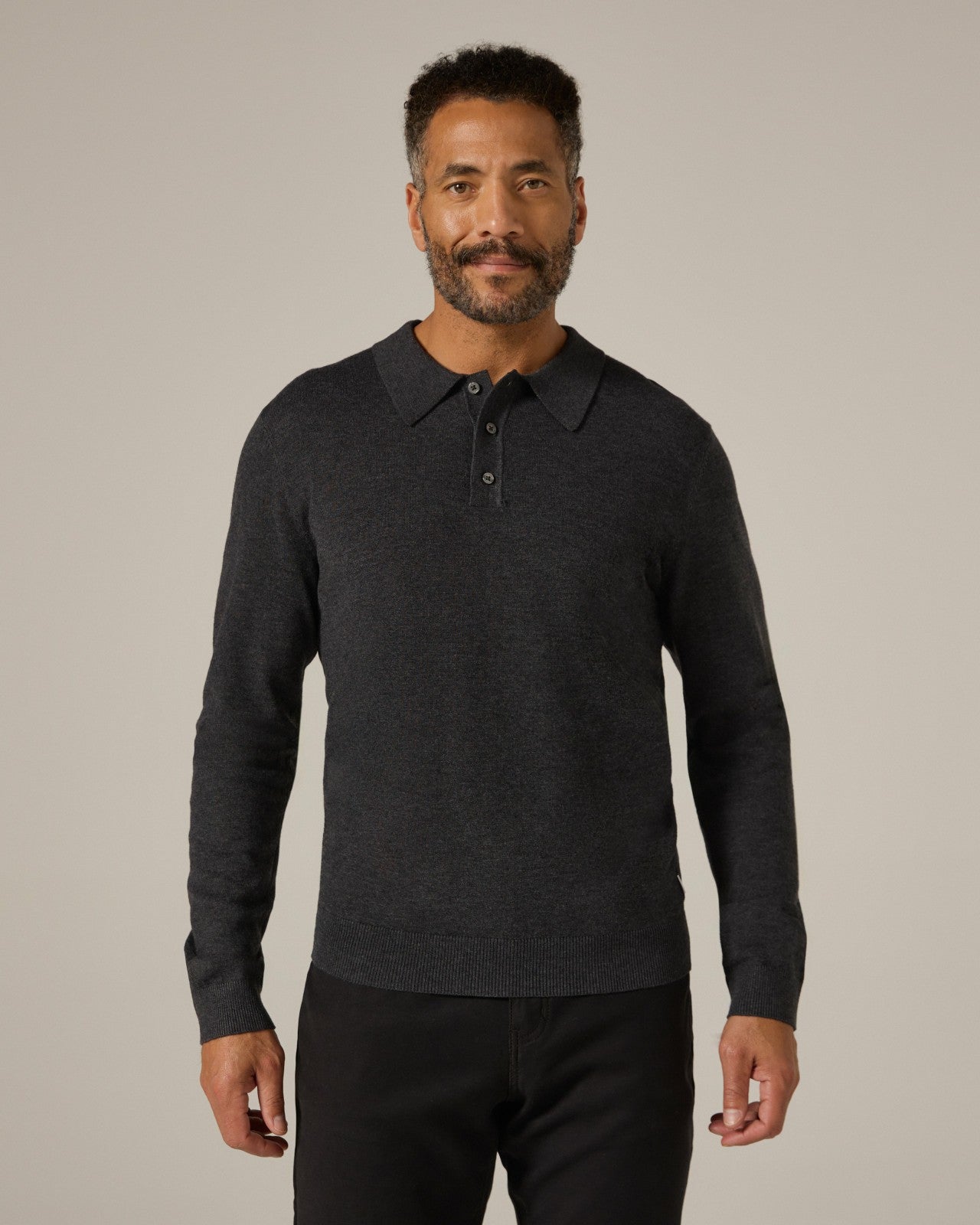 7Diamonds Belford Long Sleeve Knit Polo
