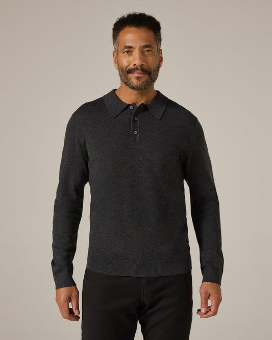7Diamonds Belford Long Sleeve Knit Polo