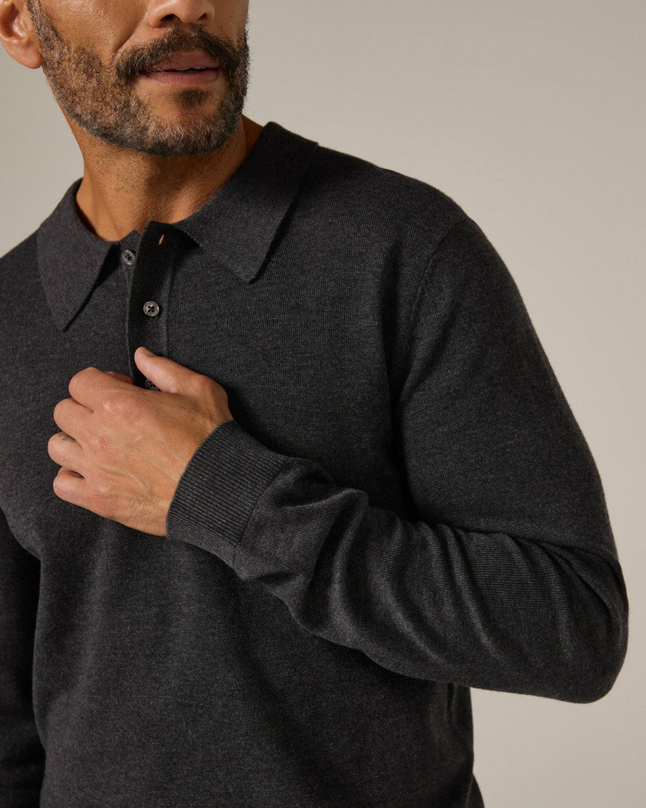 7Diamonds Belford Long Sleeve Knit Polo