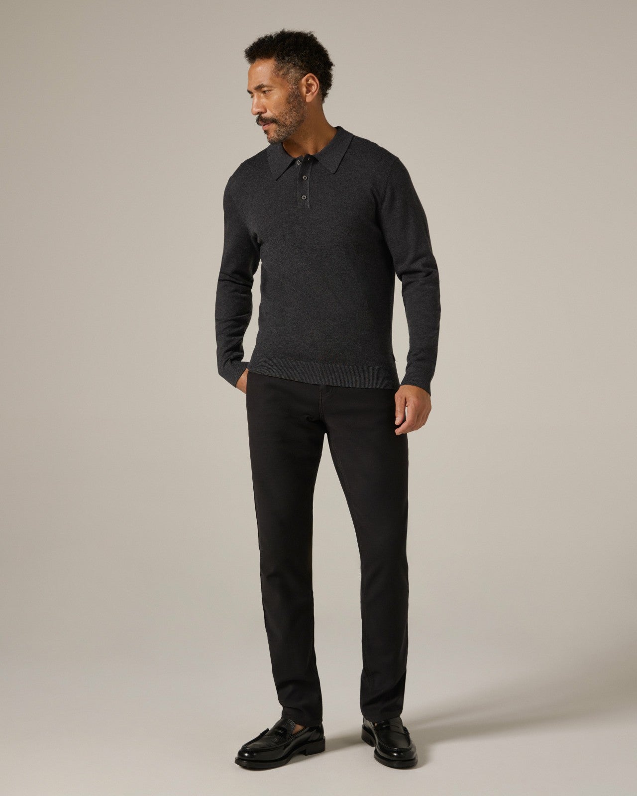 7Diamonds Belford Long Sleeve Knit Polo