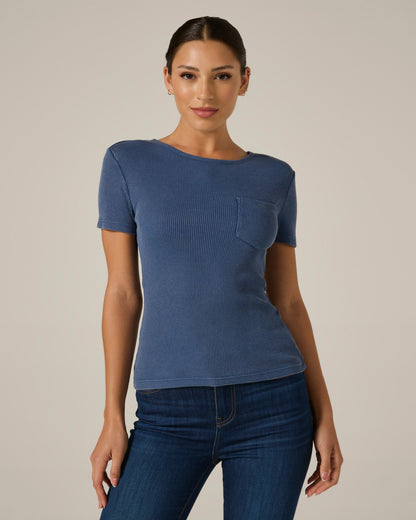 7Diamonds Modal Ribbed Pocket Tee