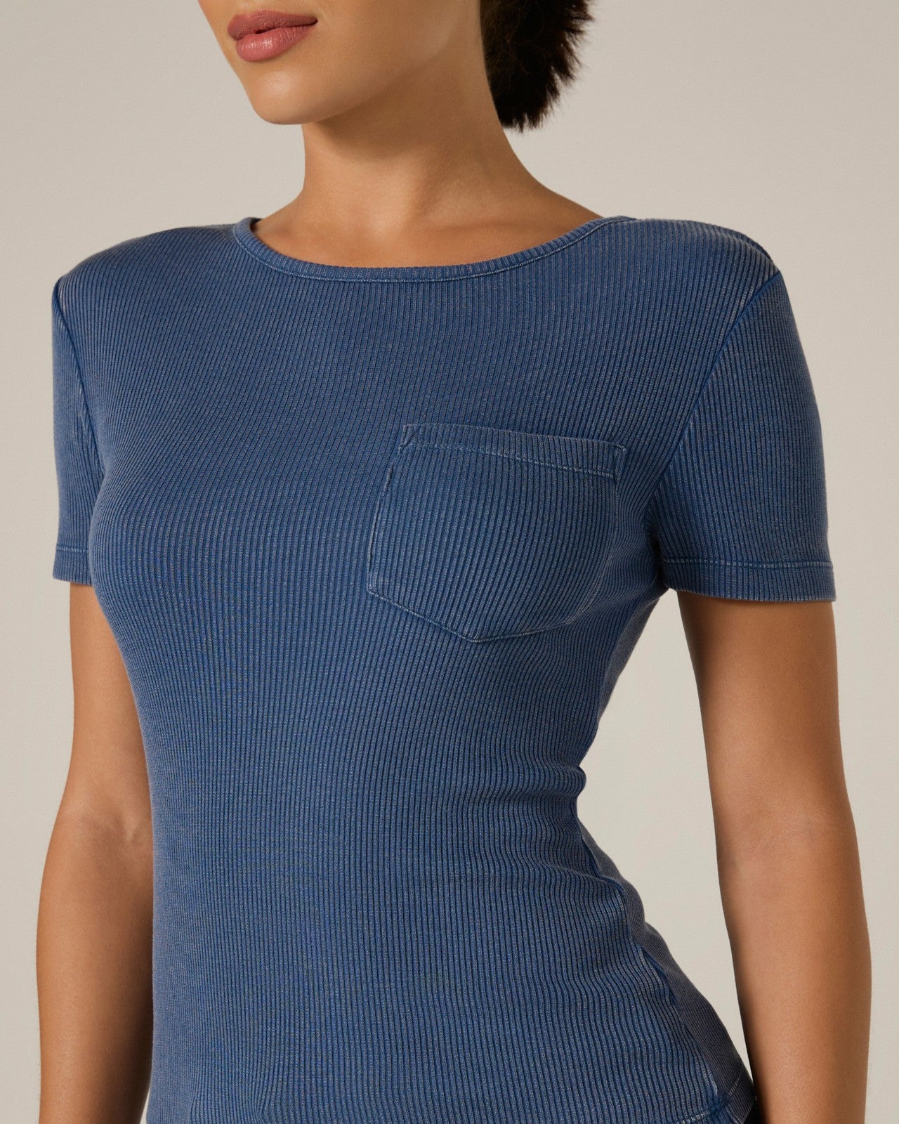 7Diamonds Modal Ribbed Pocket Tee