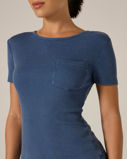 7Diamonds Modal Ribbed Pocket Tee