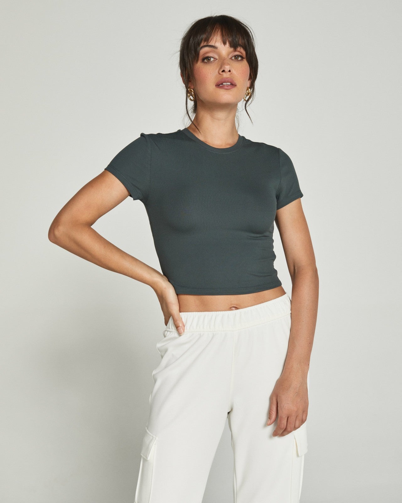 7Diamonds Core Ribbed Crop Tee