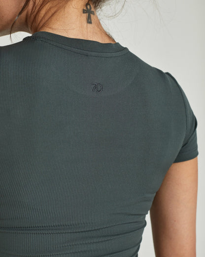 7Diamonds Core Ribbed Crop Tee