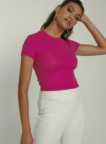 7Diamonds Core Ribbed Crop Tee