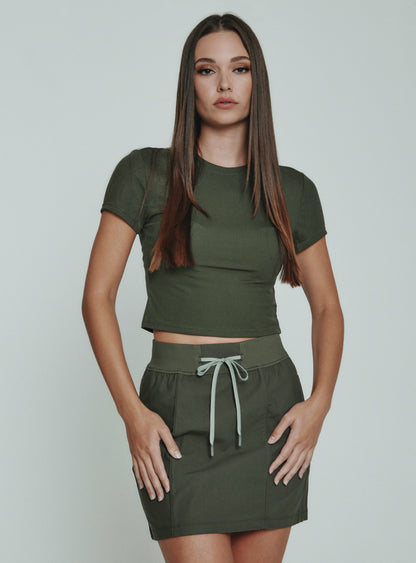 7Diamonds Core Ribbed Crop Tee