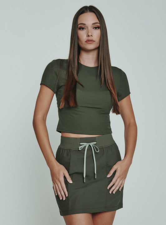 7Diamonds Core Ribbed Crop Tee