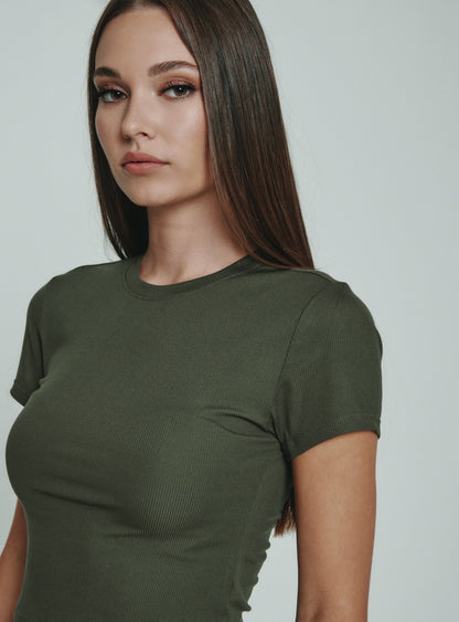 7Diamonds Core Ribbed Crop Tee