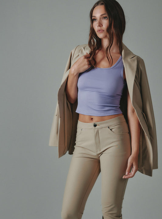 7Diamonds Core Ribbed Crop Tank