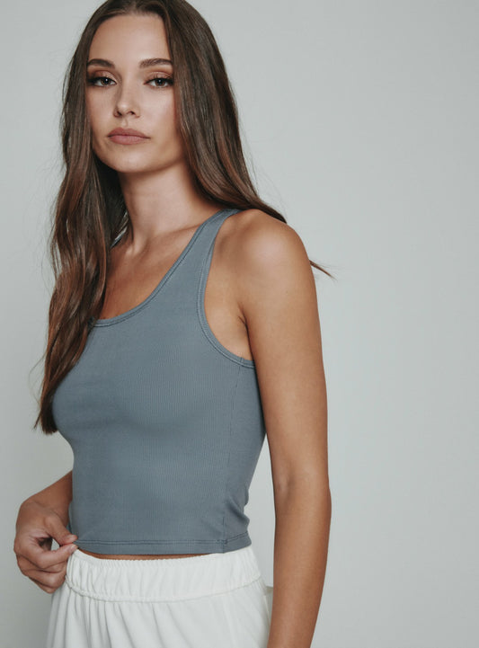 7Diamonds Core Ribbed Crop Tank