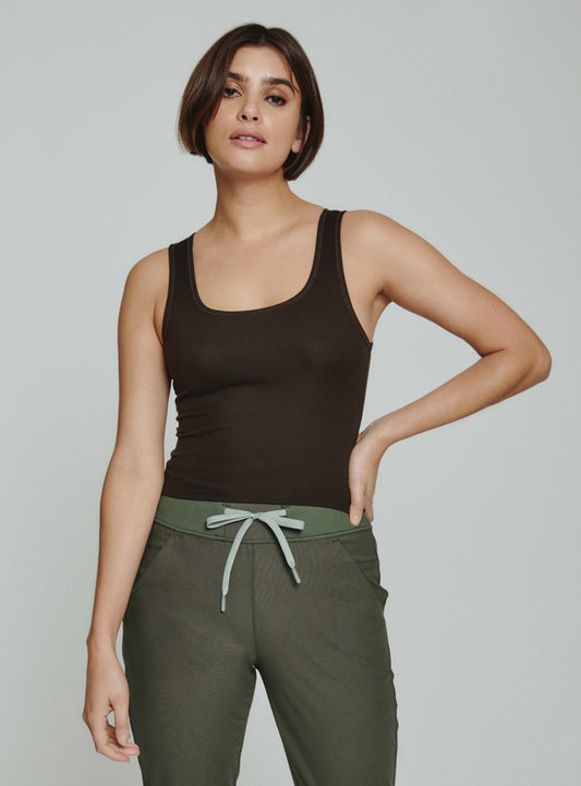 7Diamonds Core Ribbed Crop Tank