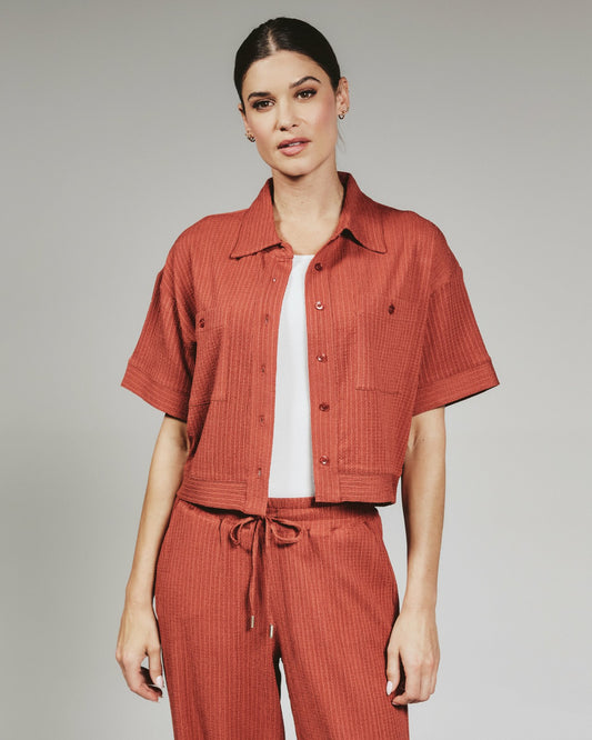 7Diamonds Dahlia Knit Crop Shirt