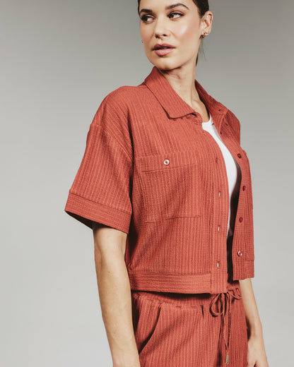 7Diamonds Dahlia Knit Crop Shirt