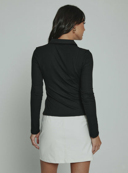 7Diamonds Core Ribbed Long Sleeve Polo