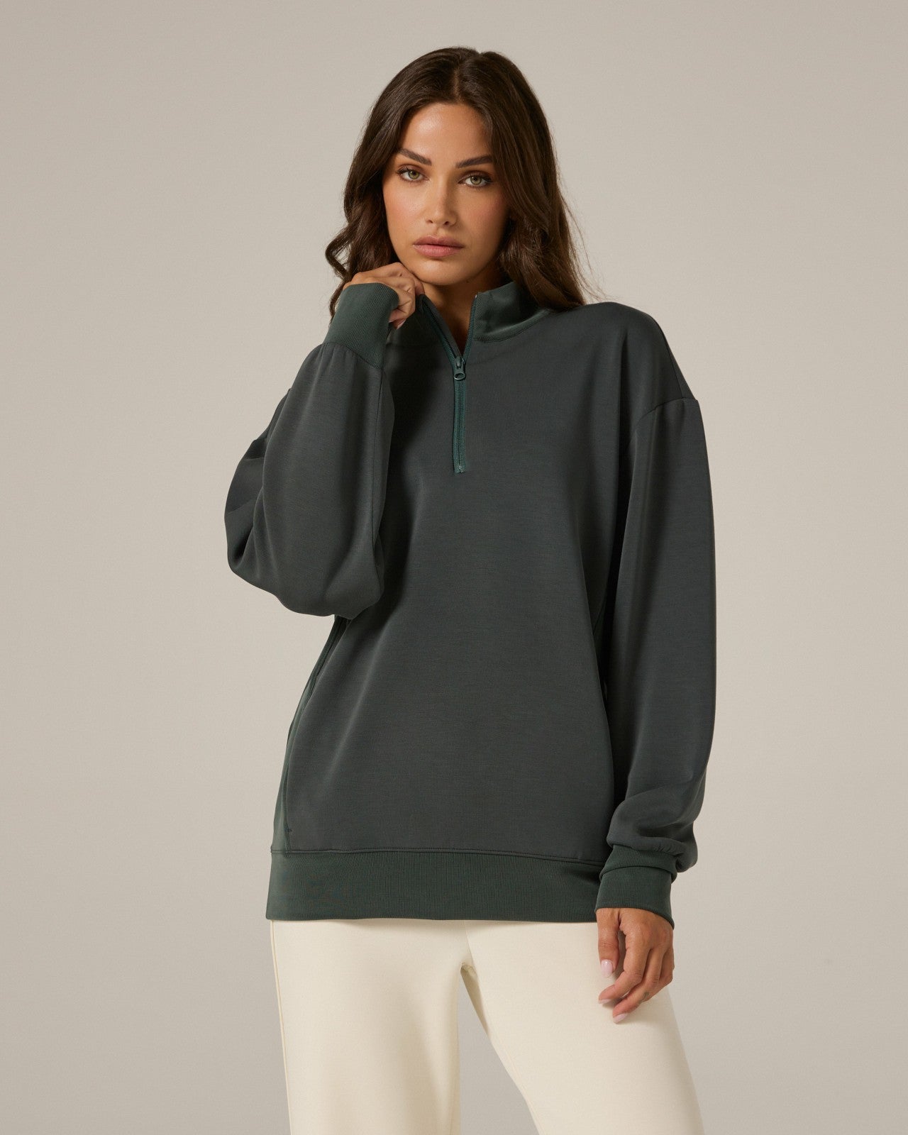7Diamonds REV™ Boyfriend Quarter-Zip