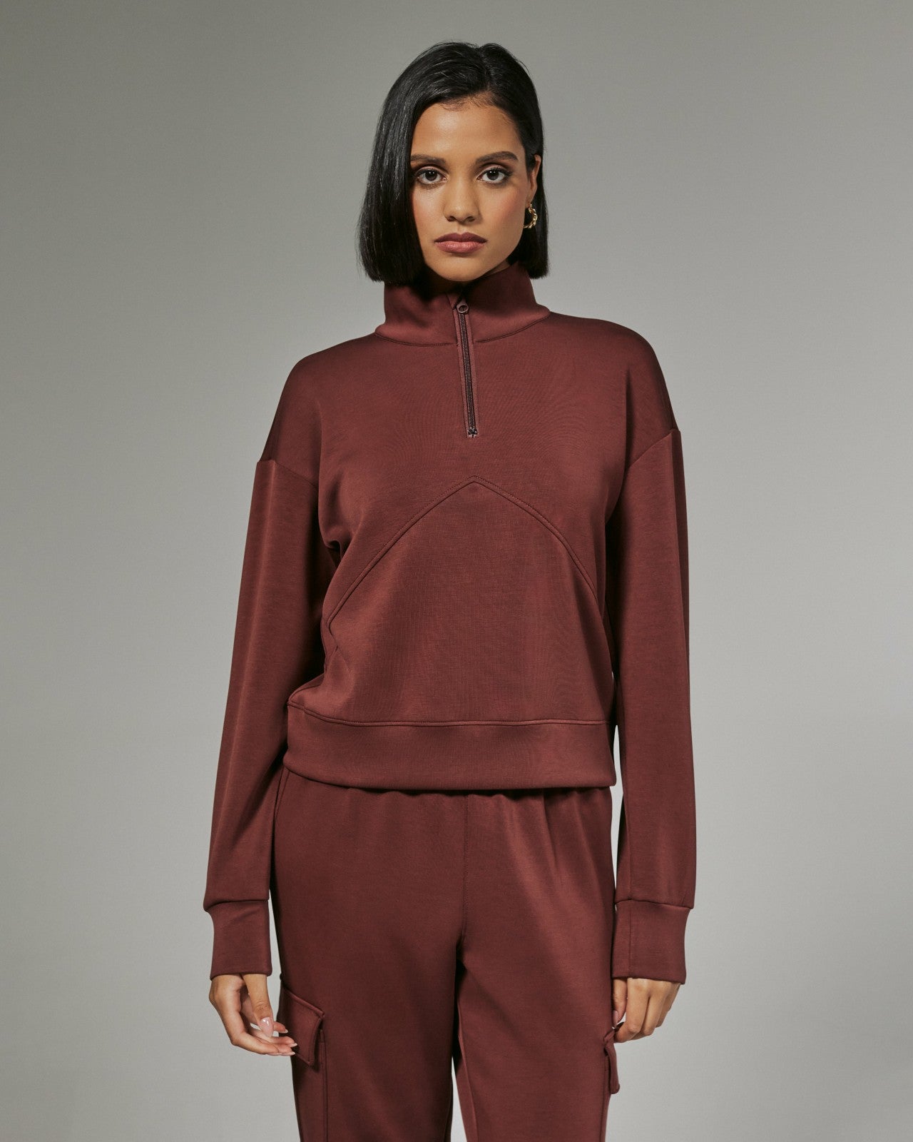 7Diamonds REV™ Crop Quarter-Zip Pullover