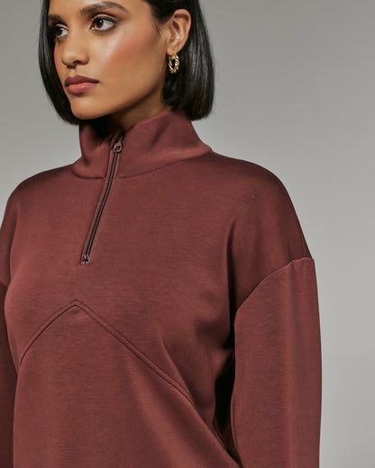 7Diamonds REV™ Crop Quarter-Zip Pullover