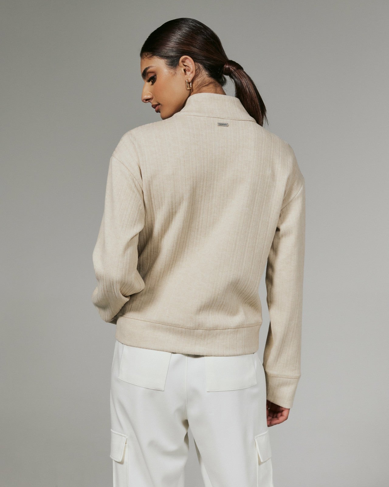 7Diamonds Gaia Textured Half-Zip Pullover
