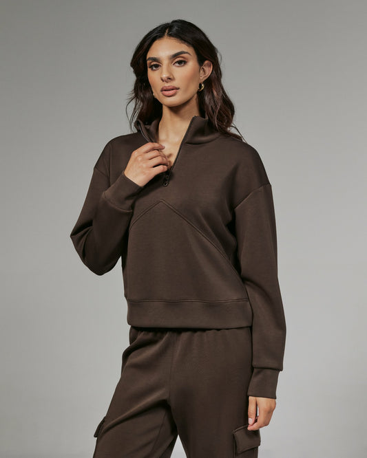 7Diamonds REV™ Crop Quarter-Zip Pullover