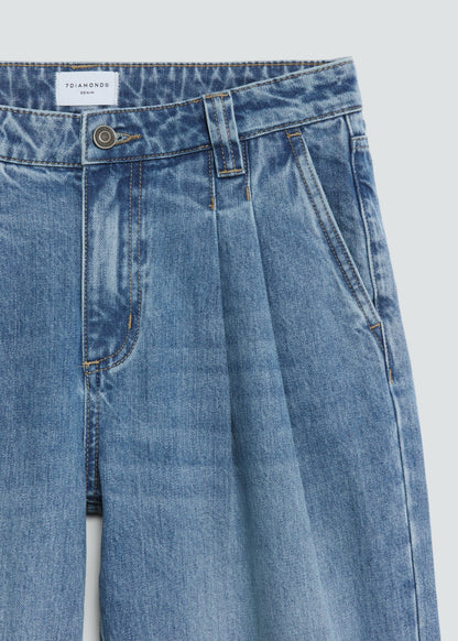 7Diamonds Jules Pleated Denim Trouser