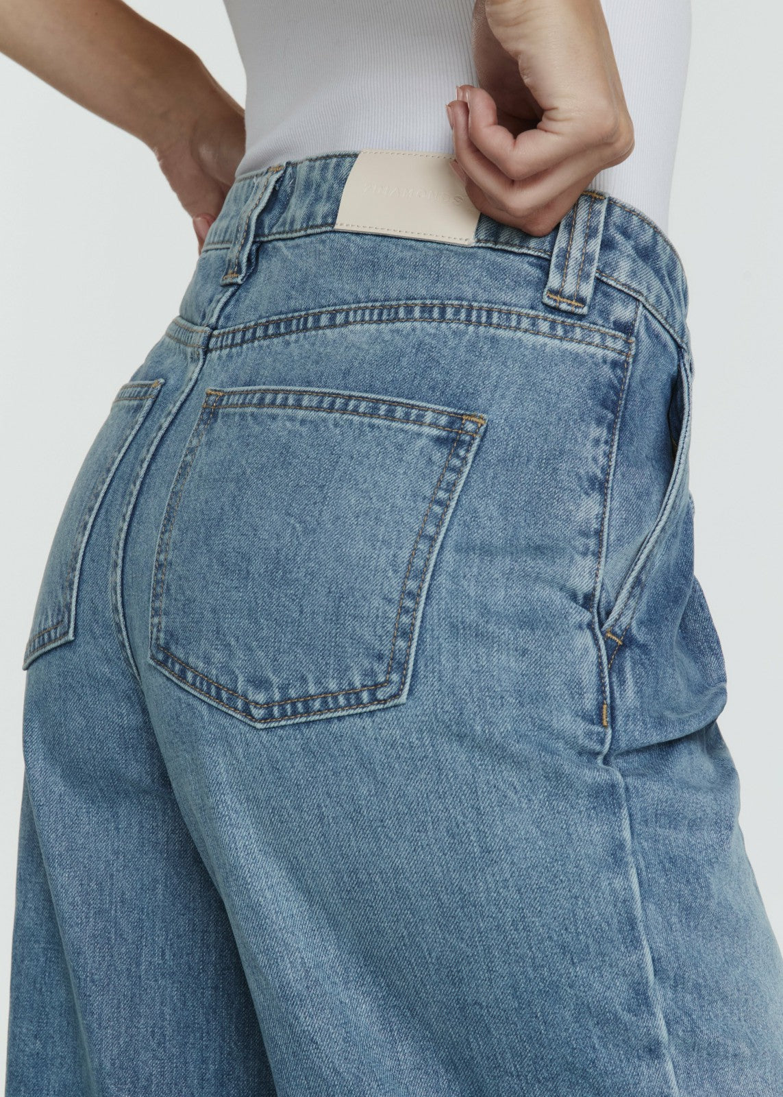 7Diamonds Jules Pleated Denim Trouser
