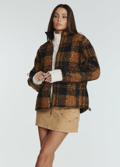 7Diamonds Naya Plaid Sherpa Jacket