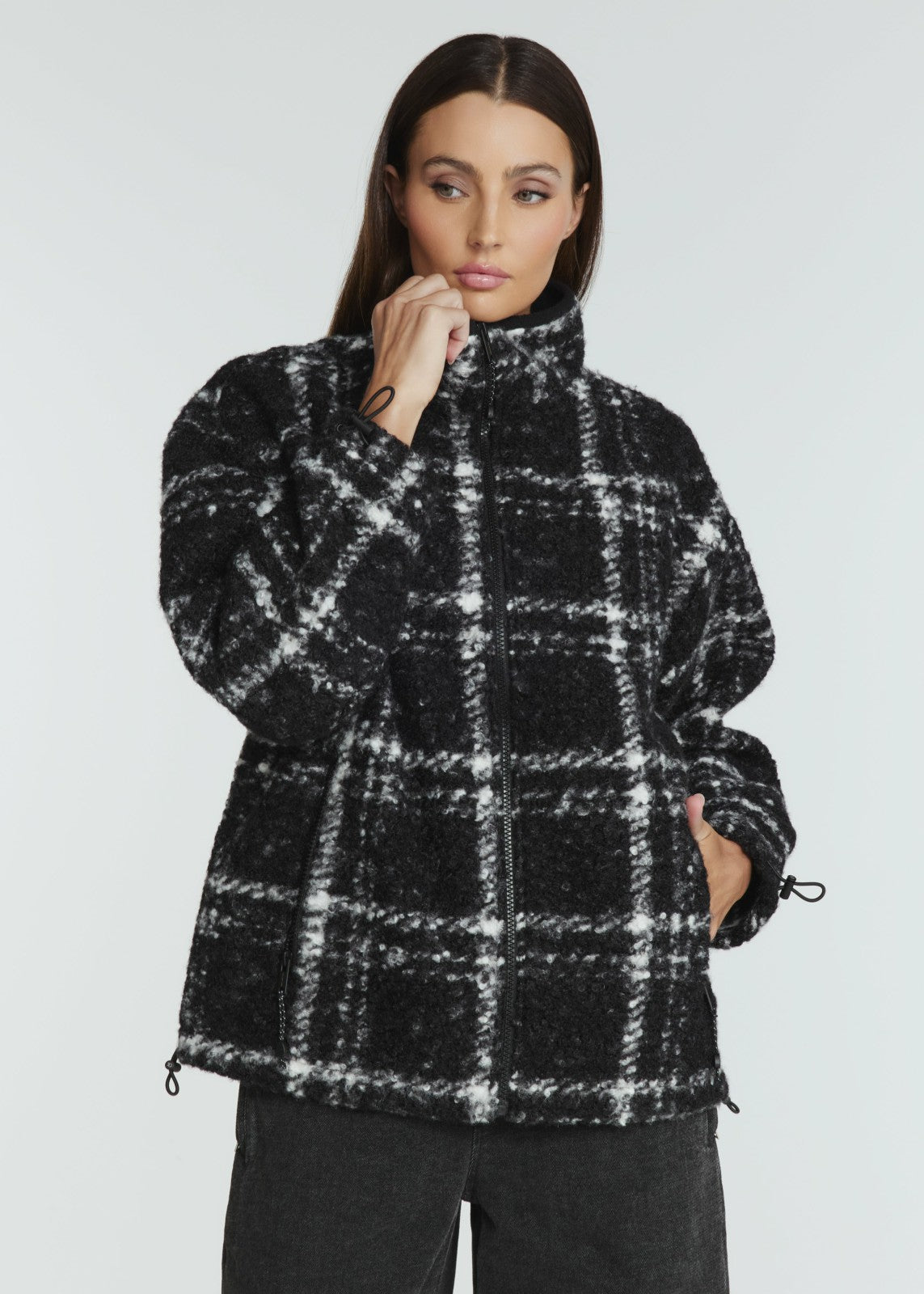 7Diamonds Naya Plaid Sherpa Jacket